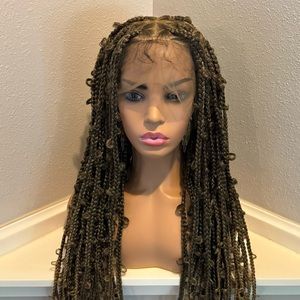 360 full lace box braids butterfly locs hair wig